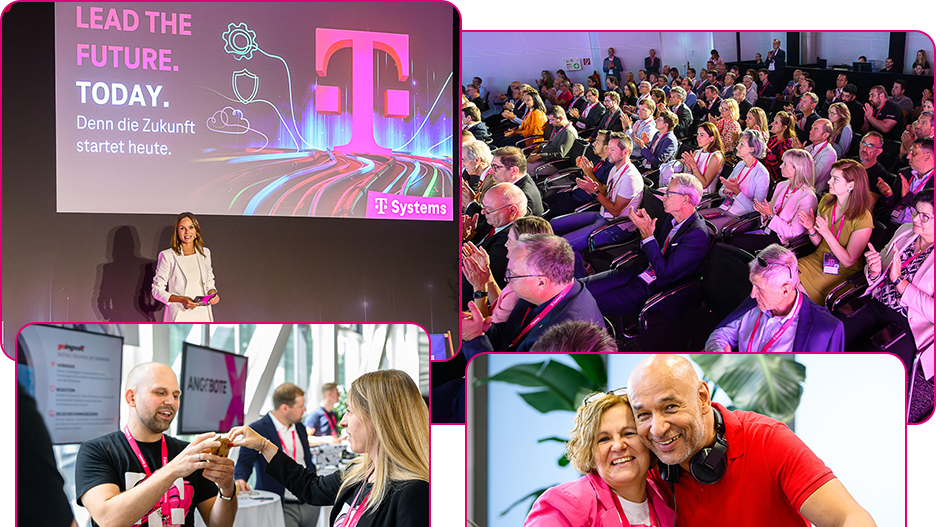 Collage von Highlights des T-Systems Austria Sommerevent 2025