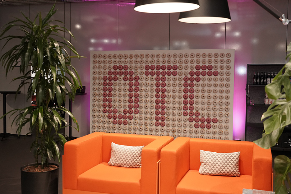 Donut Wall at the Digital X Warmup of T Cloud Public