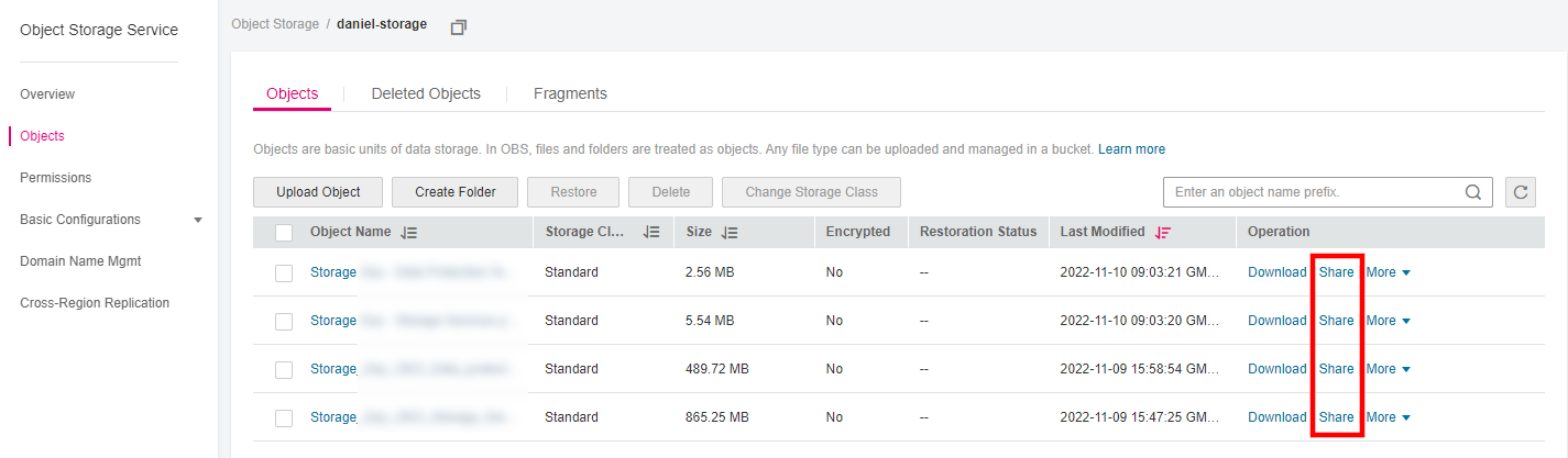 Screenshot OBS Konsole Freigabefunktion