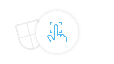 Icon Zeigefinger auf Button