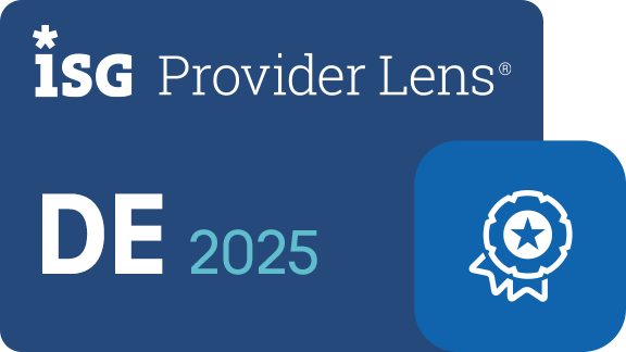 ISG Provider Lens™ Deutschland 2025 Logo mit Auszeichnungssymbol