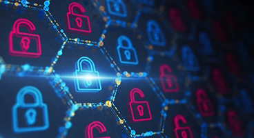 Digital padlocks symbolize cloud security through the Host Security Service