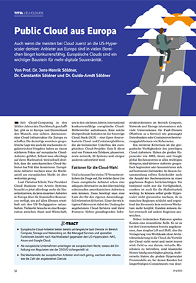 Vorschaubild des iX-Reports "Public Cloud aus Europa"