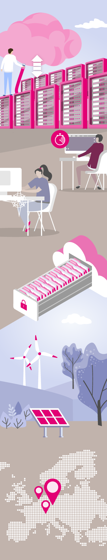 Illustration für Rechenzentren